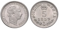 5 KREUZER 1859 A FRANTIŠEK JOSEF I.